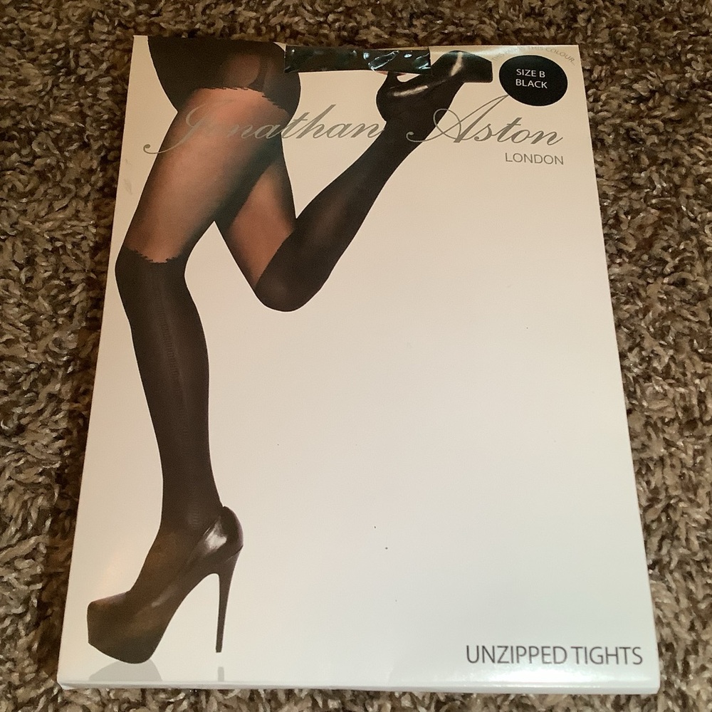 Jonathan Aston London unzipped tights, color black, size: B